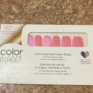 Color Street Pink Sparkle Nail Polish Strips